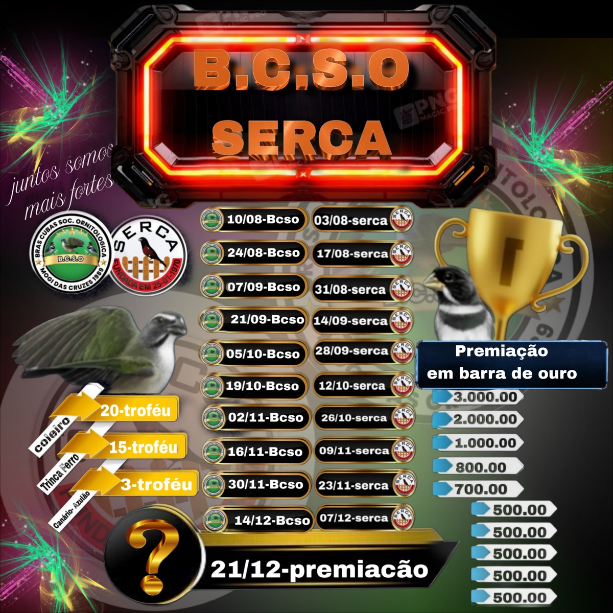 Calendário de Torneio de INVERNO 2025